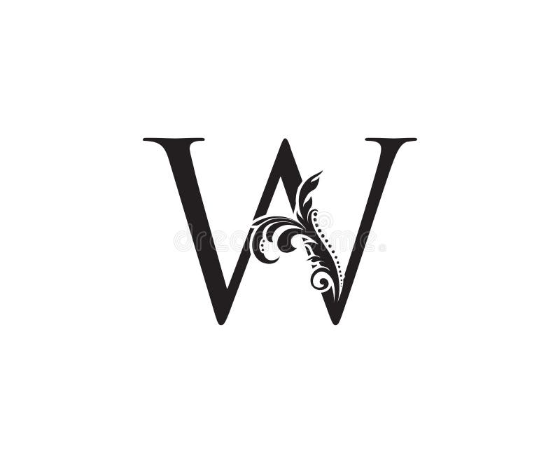 Vintage W Letter Swirl Logo Icon. Stock Vector - Illustration of asian ...
