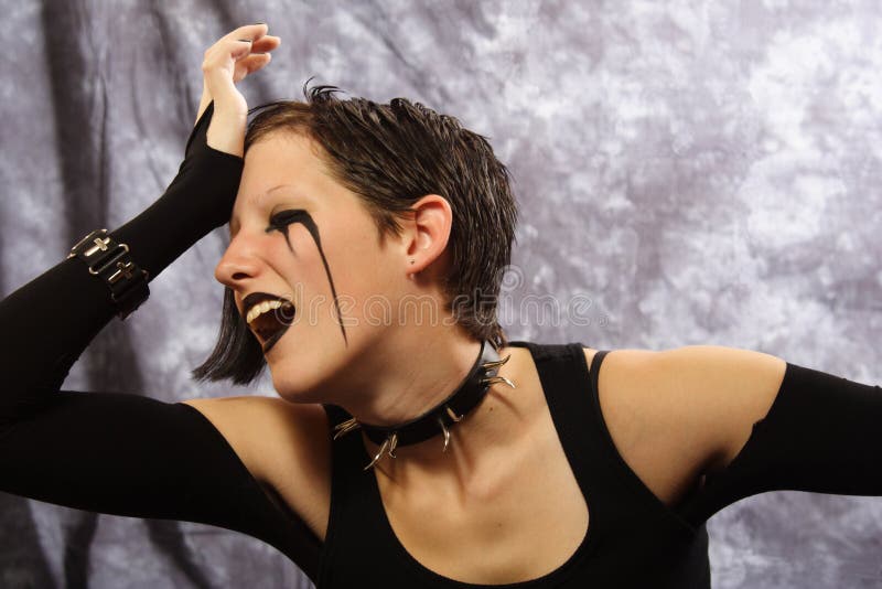 Untröstliches Goth Mädchen lizenzfreies stockfoto Untröstliches Goth Mädchen lizenzfreies stockfoto