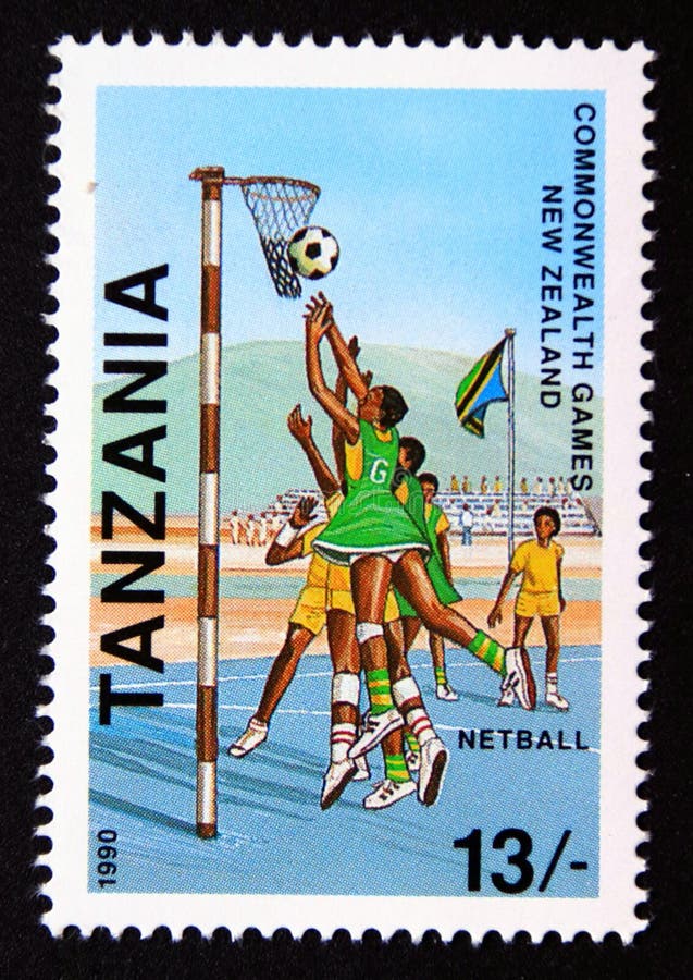 Unused postage stamp Tanzania 1990, Commonwealth Games netball