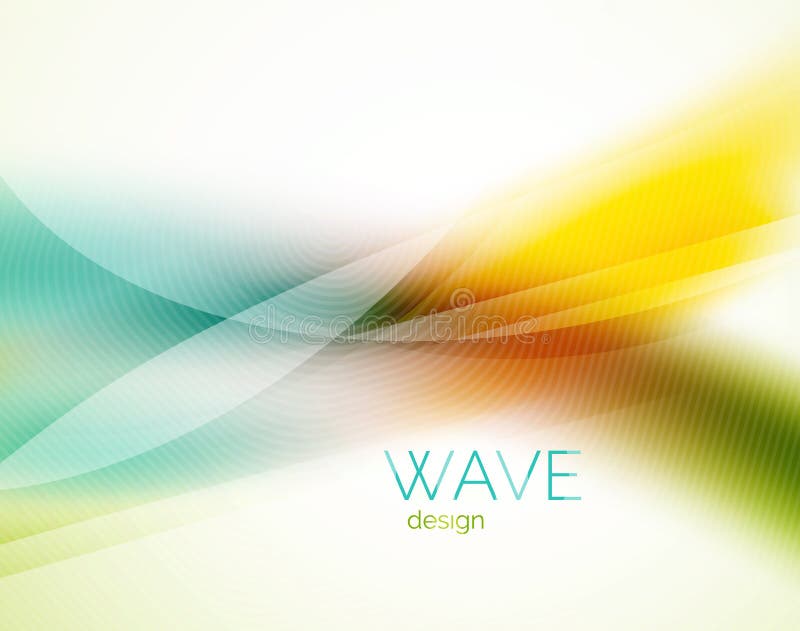 Unusual blur wave abstract background stock illustration