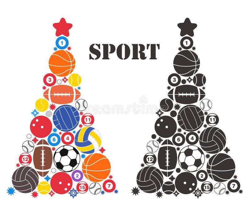 Unusual Christmas Tree. Sport