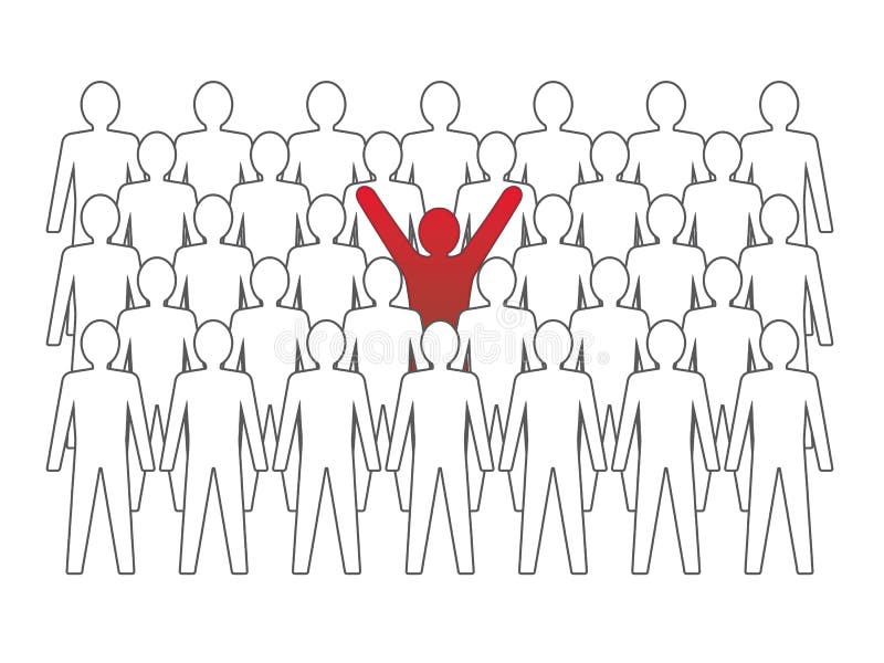 Unusual person in the crowd.