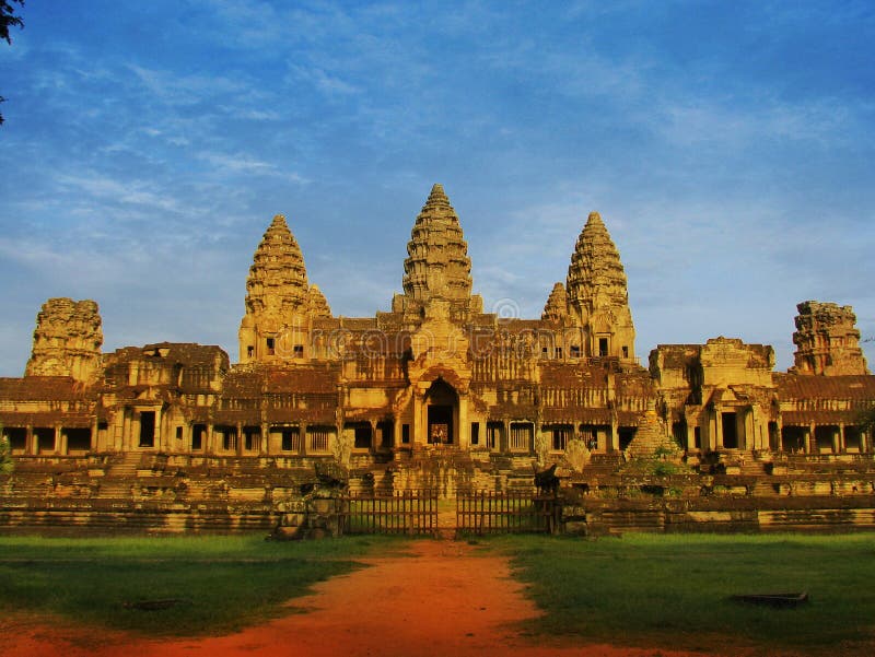 Unusual rear view of Angkor Wat Temple, Cambodia