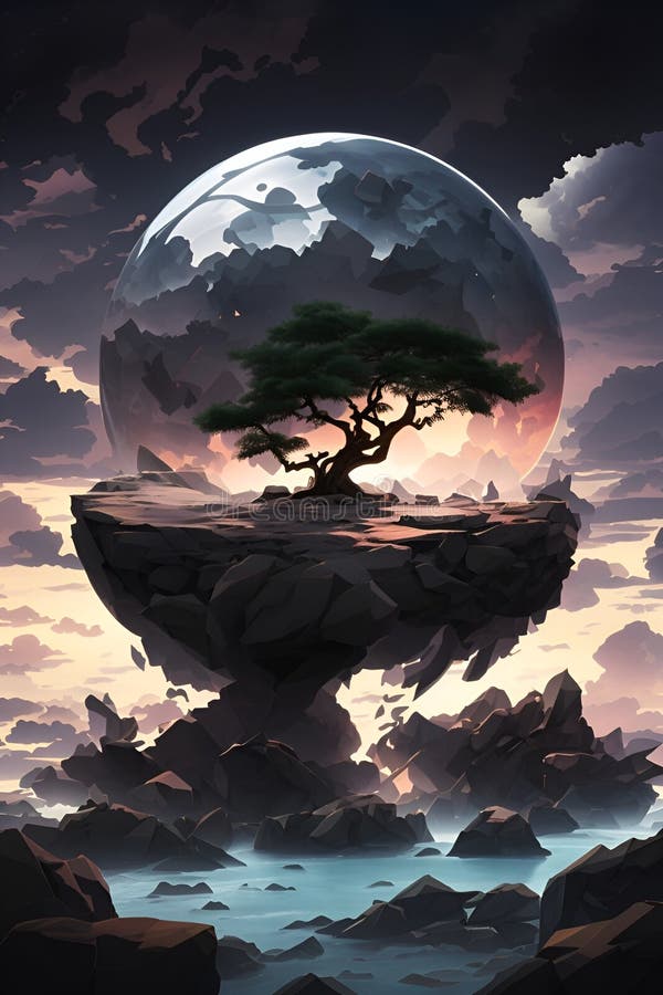 Unveiling the Enigma Exploring the Intriguing Miniature Universe within the Mysterious Black Marble vector illustration