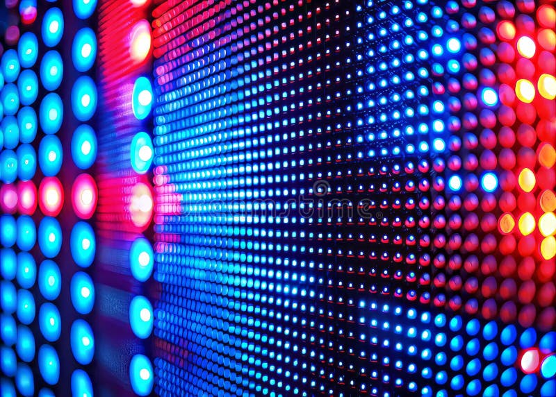 Unveiling the Inner Workings of Data Analytics A Macro View of LED Network Computing stock illustration