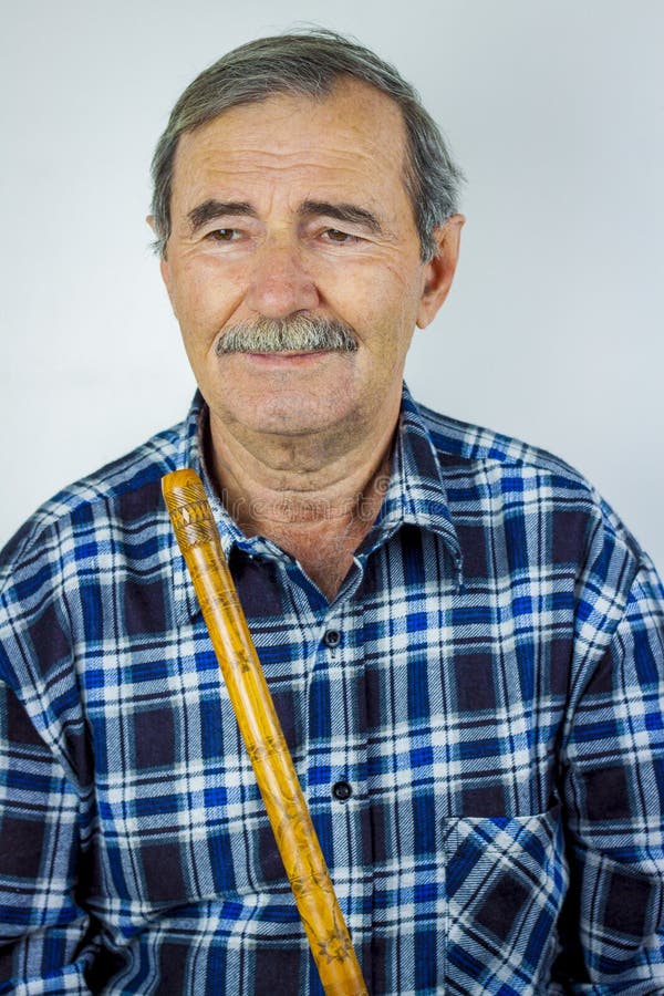 Man playing on pipe flute. Traditional folk instruments of Macedonia Europe. Man playing on pipe flute. Traditional folk instruments of Macedonia Europe