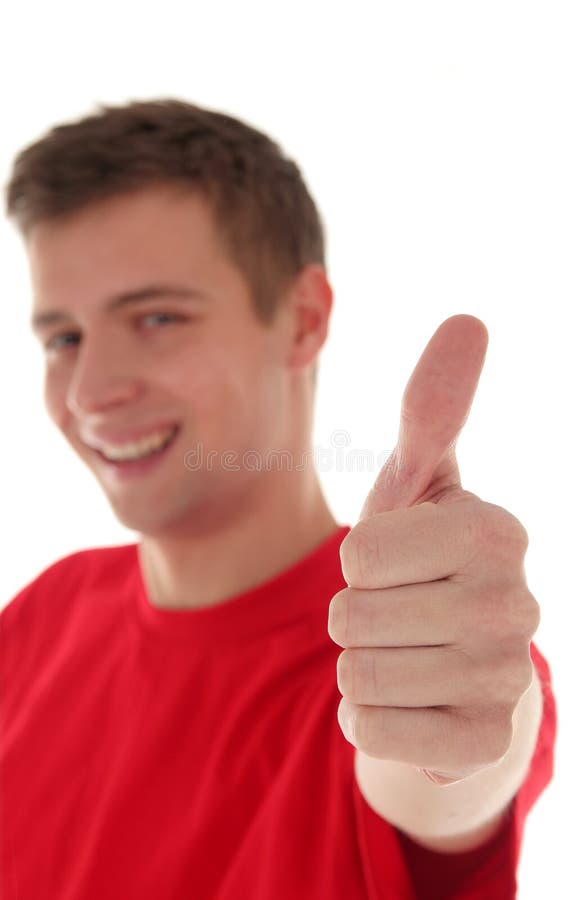 Uomo con i pollici in su immagini stock libere da diritti Uomo con i pollici in su immagini stock libere da diritti