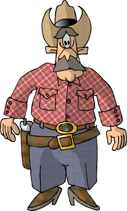 Uomo con una pistola royalty illustrazione gratis Uomo con una pistola royalty illustrazione gratis