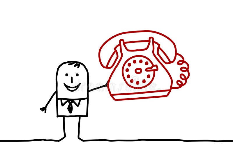 Uomo d'affari & telefono illustrazione di stock Uomo d'affari & telefono illustrazione di stock