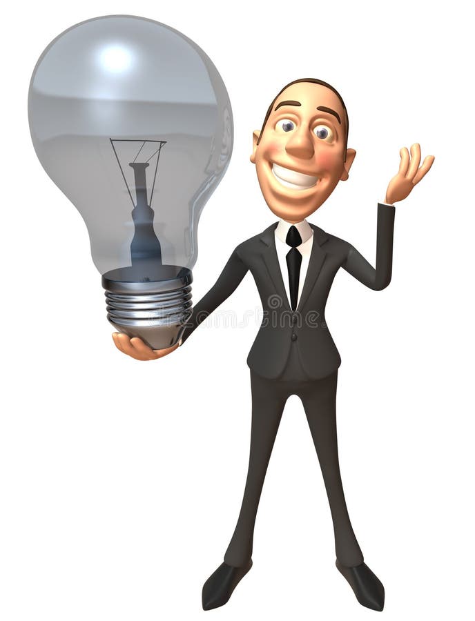 Uomo d'affari con un'idea illustrazione vettoriale