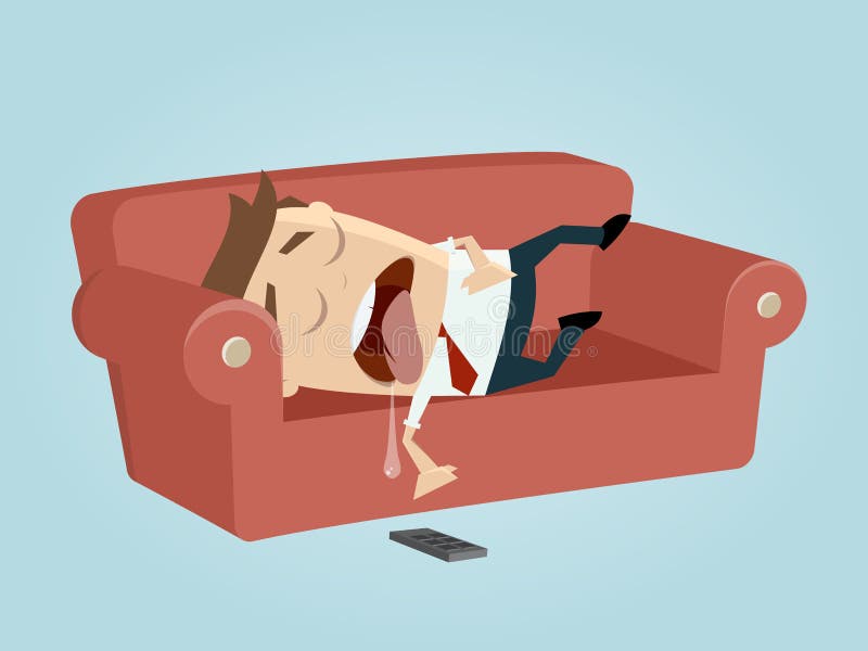 Clipart of a funny businessman sleeping on the sofa. Clipart of a funny businessman sleeping on the sofa