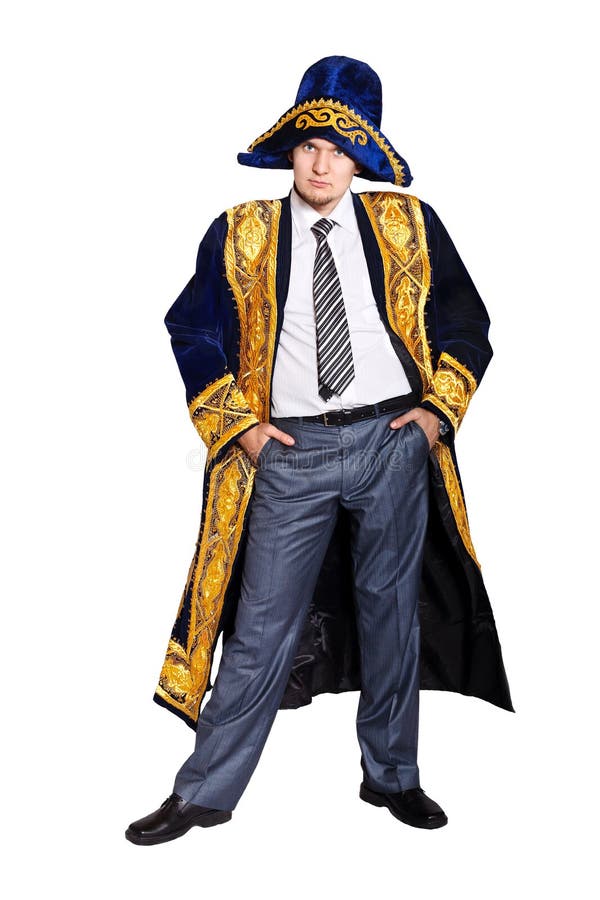 Uomo d'affari serio in costume nazionale asiatico immagine stock libera da diritti Uomo d'affari serio in costume nazionale asiatico immagine stock libera da diritti
