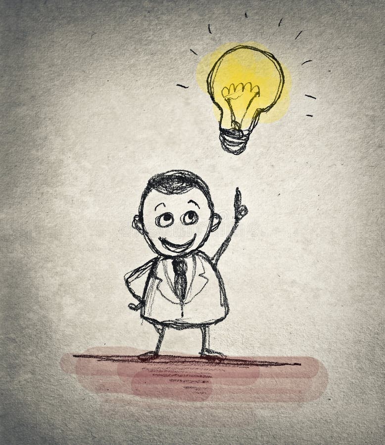 Uomo d'affari disegnato illustrazione di stock