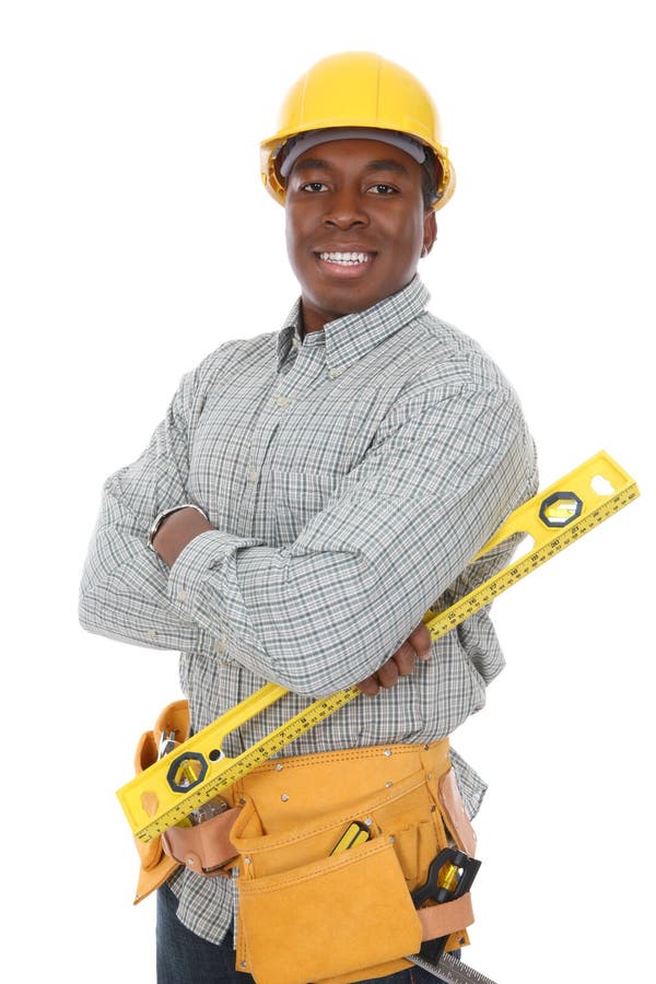 Uomo della costruzione dell'afroamericano