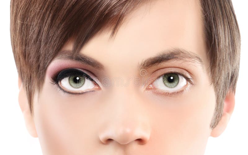Uomo della mezza donna del ritratto il mezzo, compone fotografie stock Uomo della mezza donna del ritratto il mezzo, compone fotografie stock