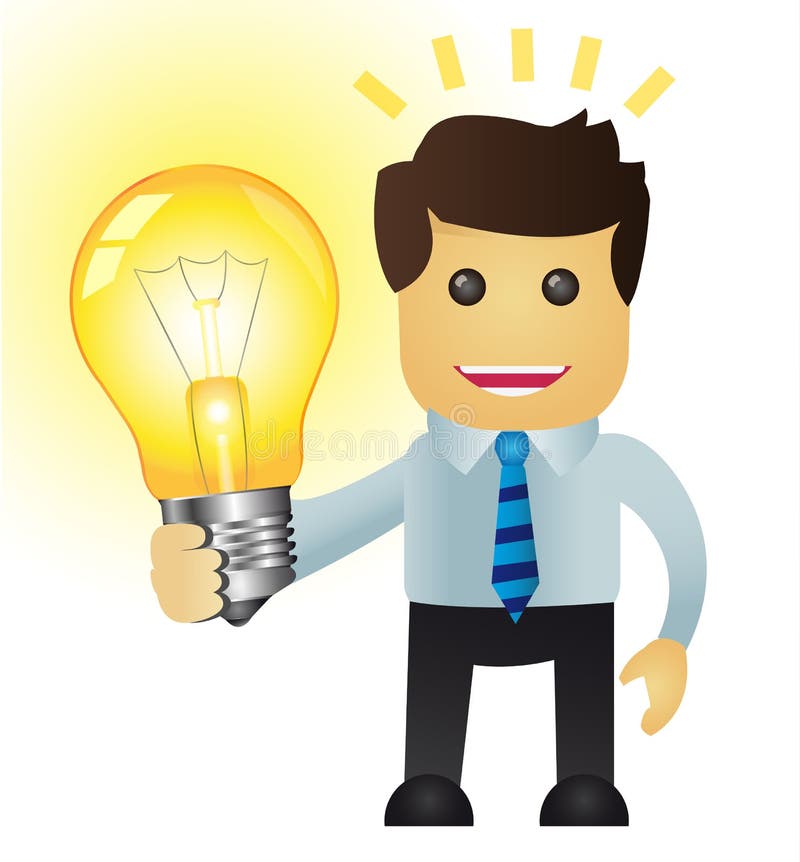 Uomo d'affari con un'idea royalty illustrazione gratis