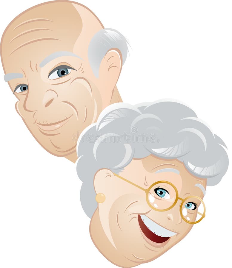 Uomo maggiore e donna royalty illustrazione gratis Uomo maggiore e donna royalty illustrazione gratis