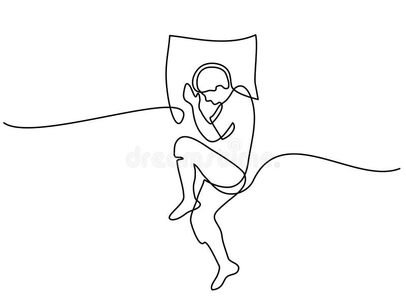 Uomo nella posa di sonno sul cuscino