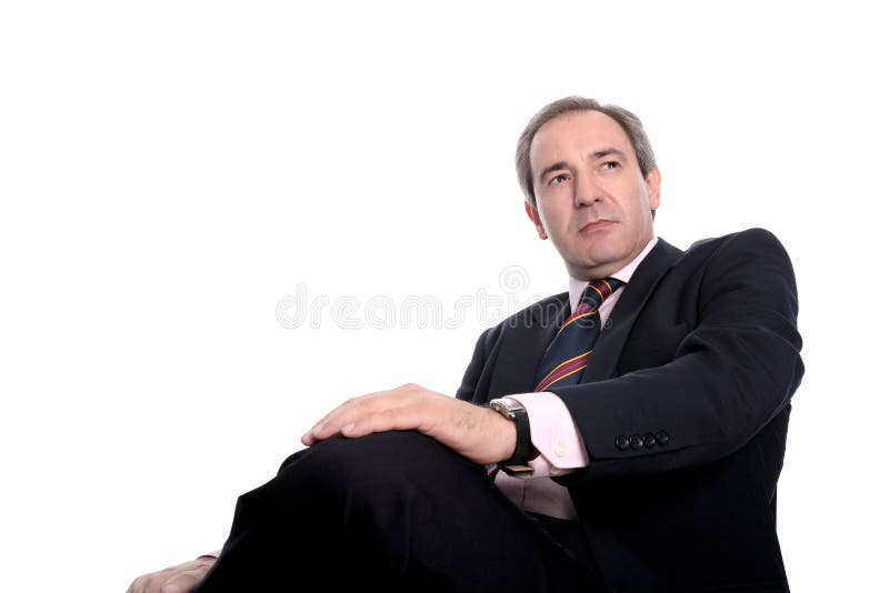Uomo premuroso di affari fotografia stock