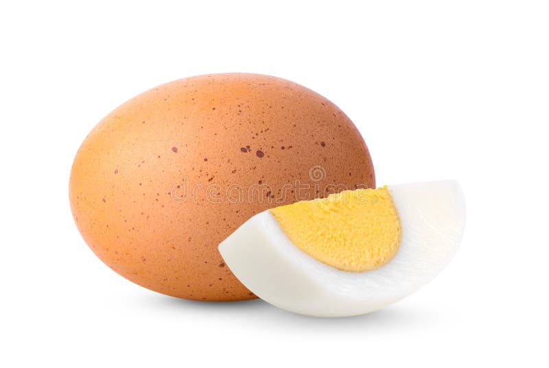 Uova bollite su fondo bianco fotografia stock