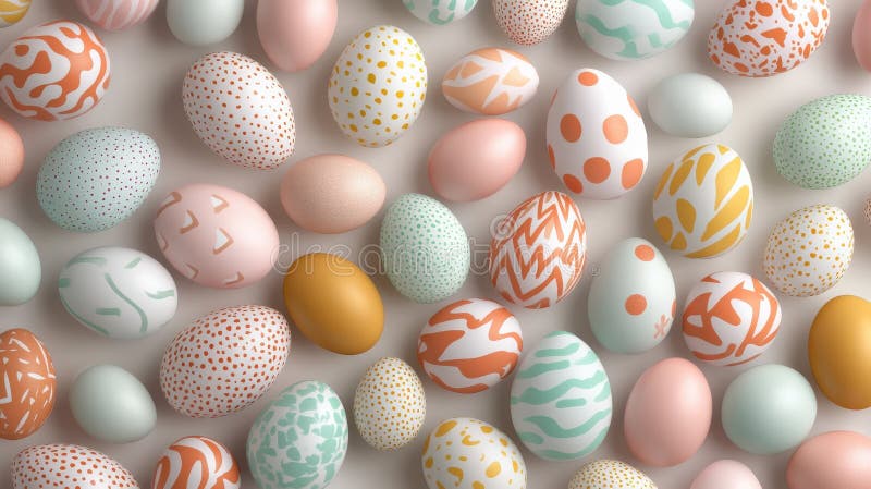 Uova di Pasqua colorate con modelli moderni royalty illustrazione gratis