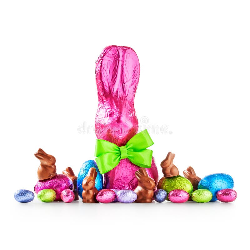 Coniglio Pasquale: Uova Di Cioccolato In Polvere Illustrazione - Foto 7