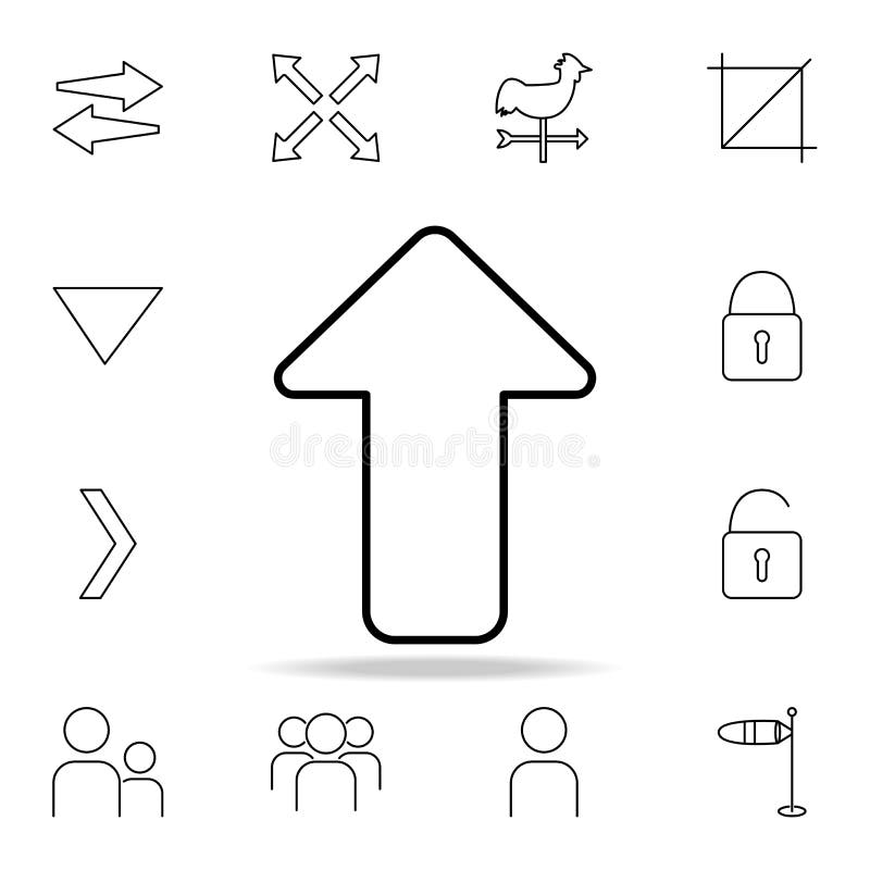 Up arrow icon. Detailed set of simple icons. Premium graphic design. One of the collection icons for websites, web design, mobile royalty free illustration
