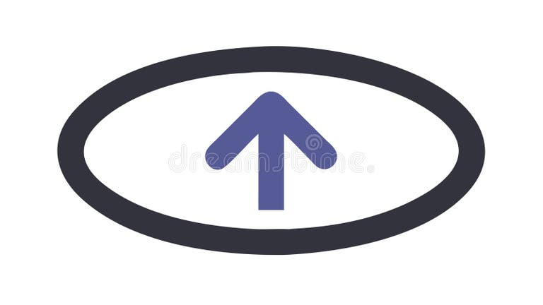 Up Arrow Oval Icon Upload Direction Pointer Increase Rise Navigation ...