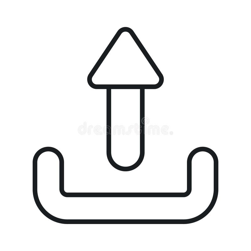 Up arrow vector design isolated on white background.