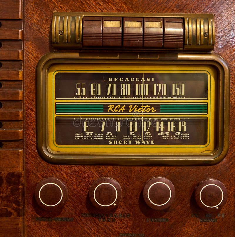 Up close vintage AM radio tuning dial and scale stock photo Up close vintage AM radio tuning dial and scale stock photo