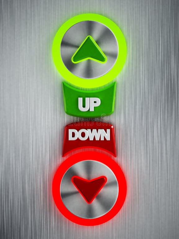 Up and down buttons stock illustration. Illustration of choice - 53761785