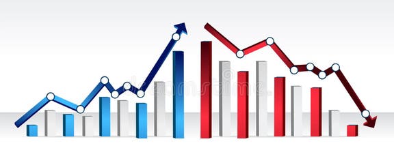 Up and Down Financial Chart Stock Vector - Illustration of financial ...