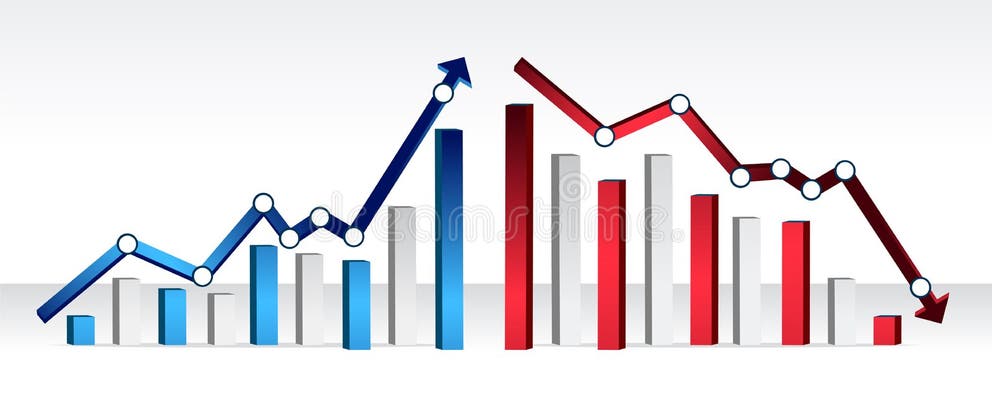 Up and Down Financial Chart Stock Vector - Illustration of financial ...