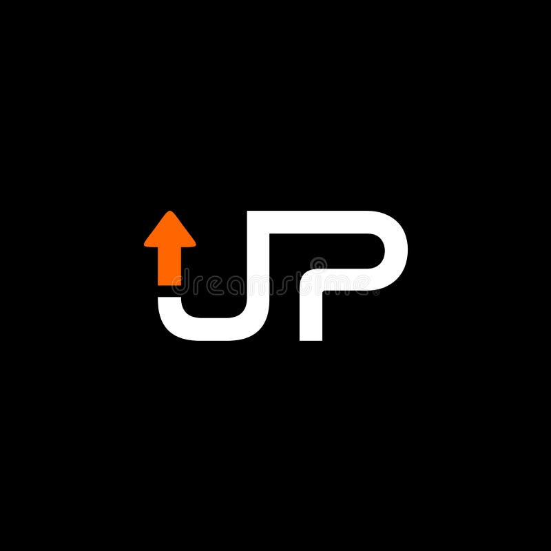 Up text logo icon design template stock illustration