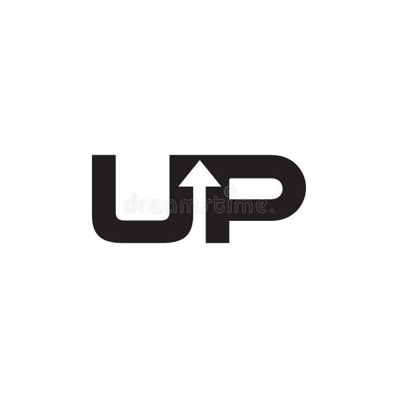 Up text logo icon design template stock illustration