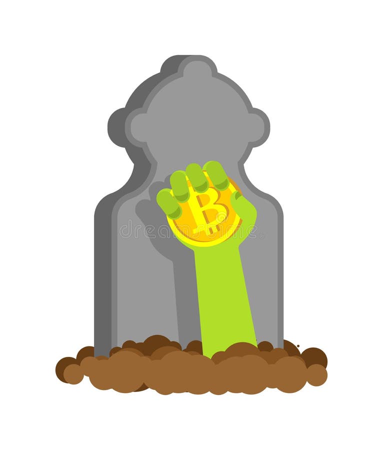 Update Bitcoin ter beschikking van zombie - Heropleving Doen herleven cryptocu stock illustratie Update Bitcoin ter beschikking van zombie - Heropleving Doen herleven cryptocu stock illustratie