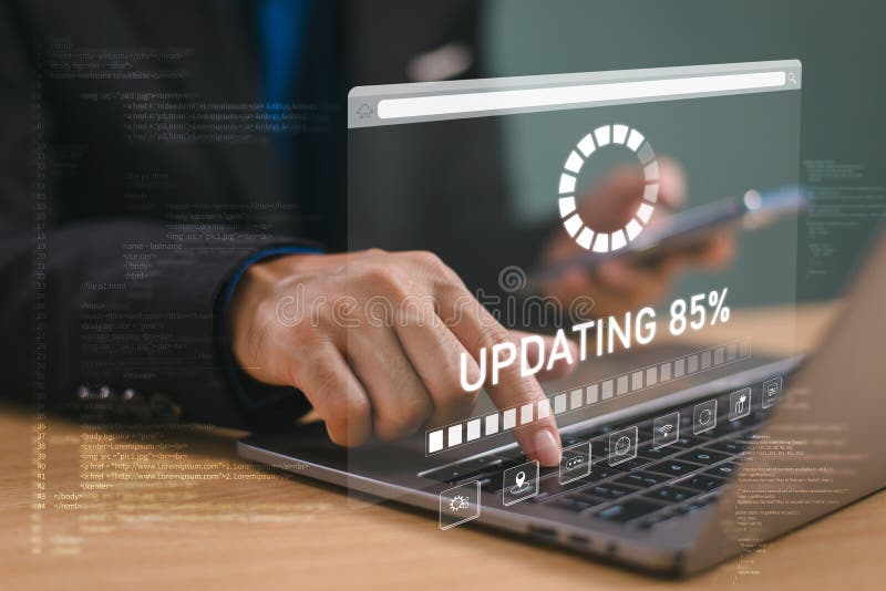Update software application installing progress.