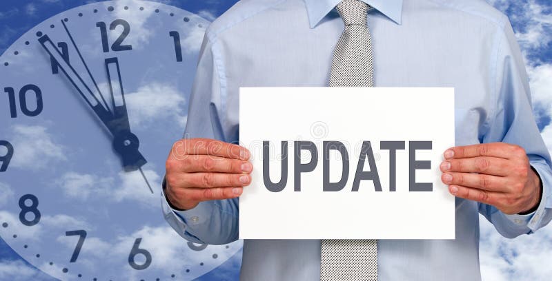 Update time stock photo
