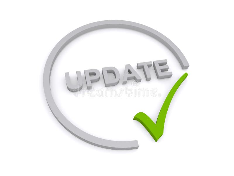 Update word on white stock illustration