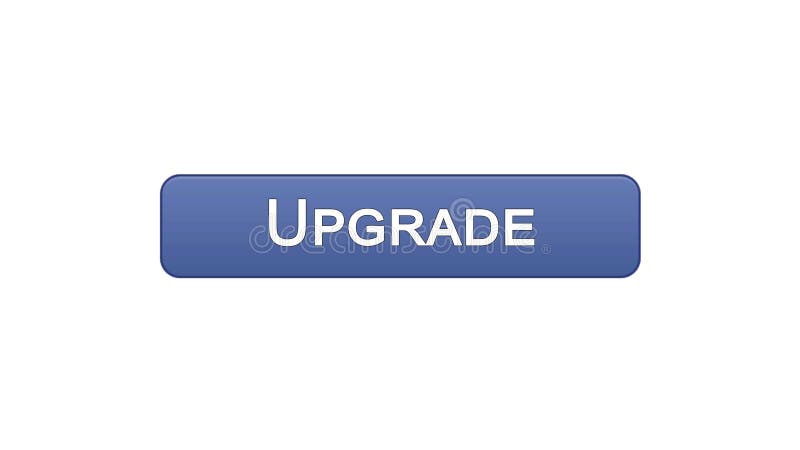 Upgrade web interface button violet color, software installation, program update royalty free illustration