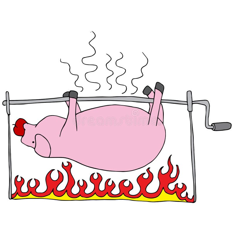 upiekłam świnia ilustracja wektor upiekłam świnia ilustracja wektor