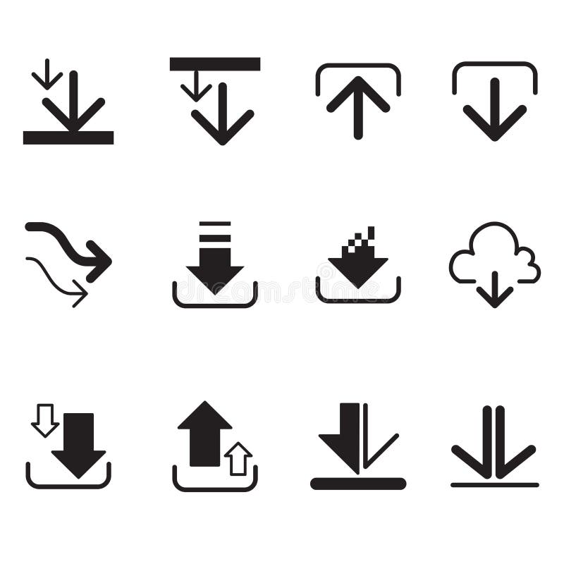 Upload & Download symbol. icons