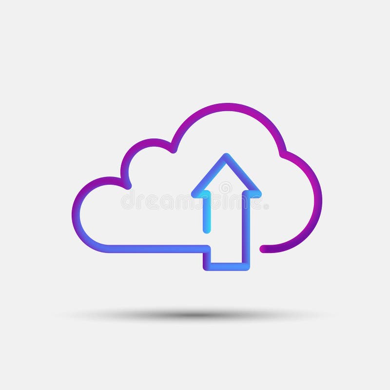 Upload gemengd doorweven creatief lijnpictogram stock illustratie