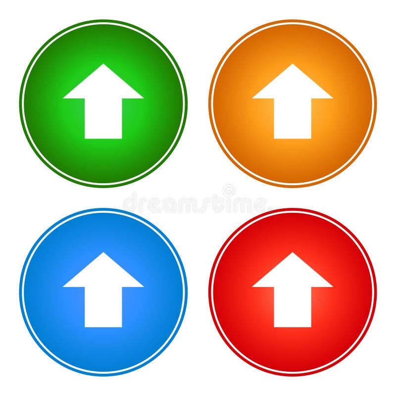 Upload icons buttons web download royalty free illustration