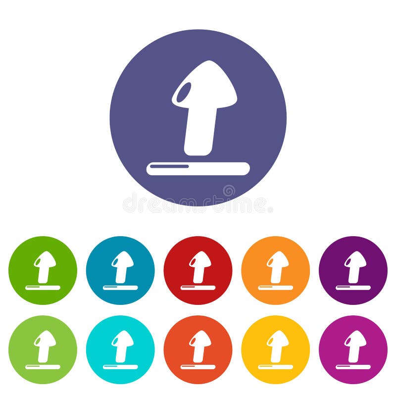 Upload icons set vector color stock illustration