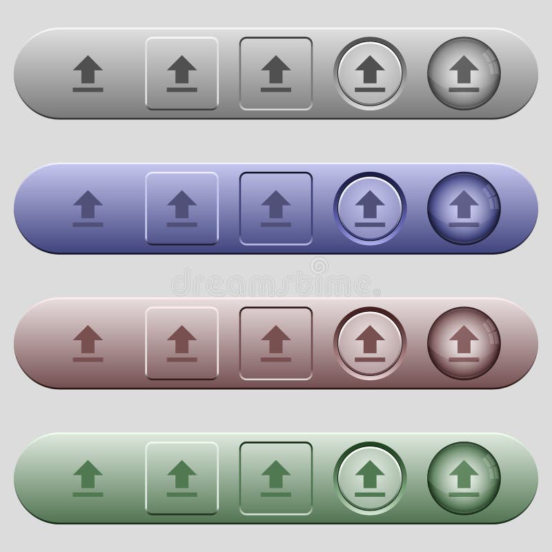 Upload icons on menu bars royalty free illustration