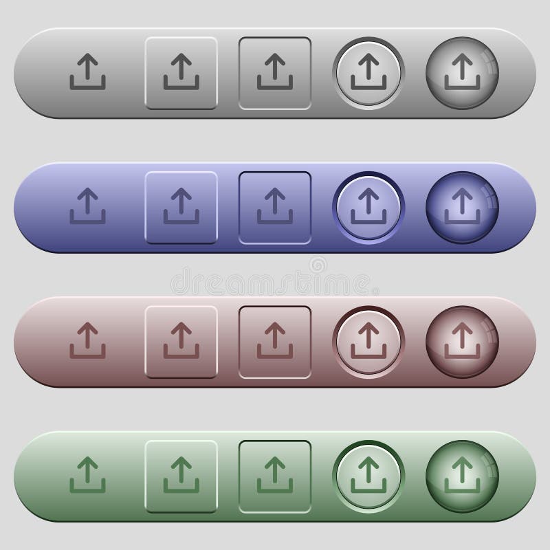 Upload icons on menu bars royalty free illustration