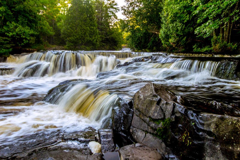 Upper Peninsula Michigan Waterfall Landscape