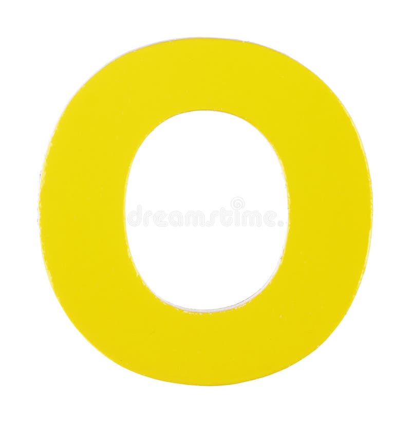 Upper case O magnetic letter on white with clipping path stock photos
