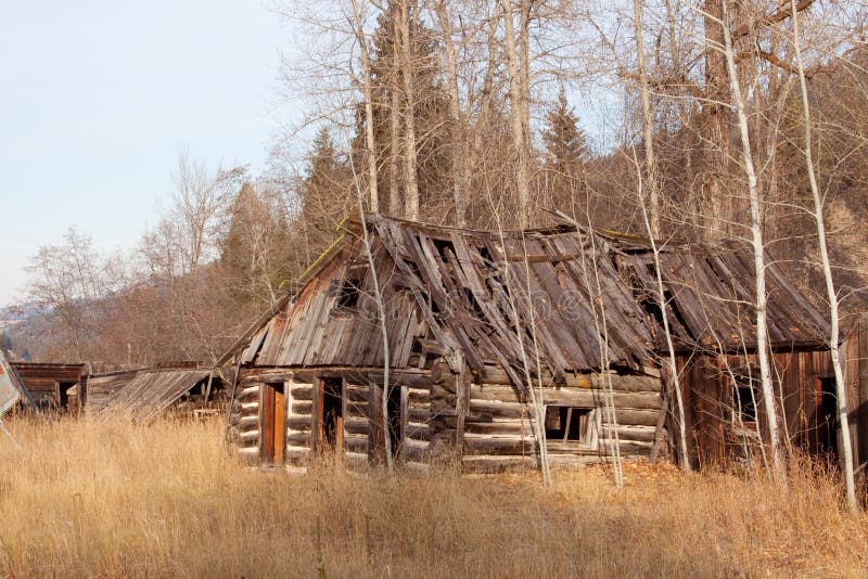 Upper Okanogan Highlands Old Homestead. Stock Image Image of